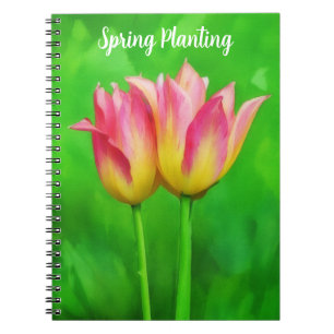 Schöne Tulpen Personalisiertes Notizbuch Notizblock
