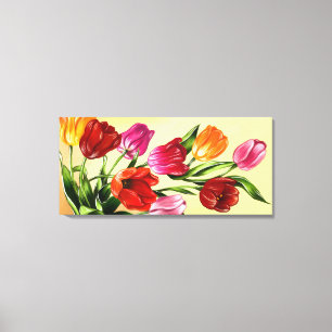 Schöne Tulpenmalerei Leinwanddruck