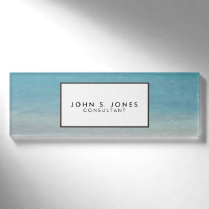 Schöne Türken des Strand- und Caicos-Foto Namenschild
