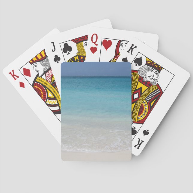 Schöne Türken des Strand-| und Caicos-Foto Spielkarten (Rückseite)