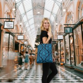 Schöne türkise Floral Brocade Tasche