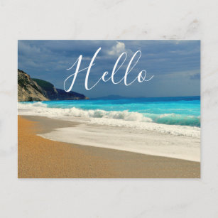Schöne türkisfarbene tropische Fotografie Postkarte