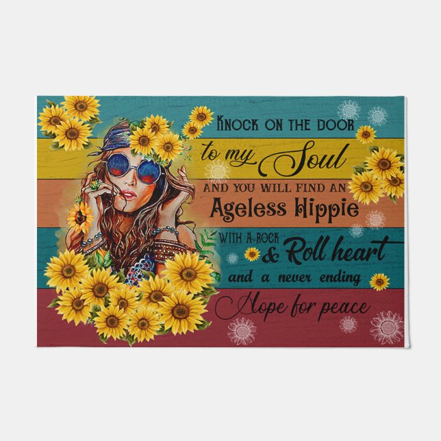 Schöne Türmatte, Bohemisches einmaliges Geschenk Fußmatte (Vorderseite)