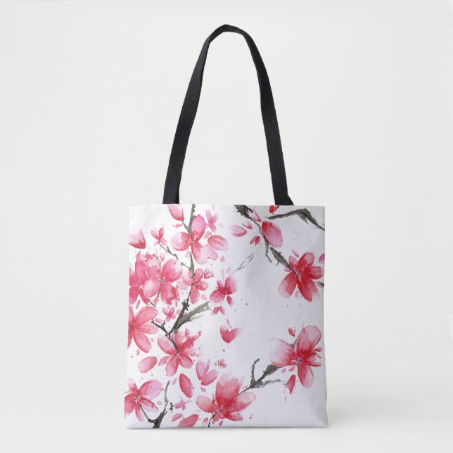 Schöne u. elegante Kirschblüten-Taschen-Tasche Tasche (Vorderseite)