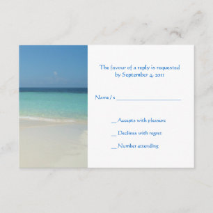 Schöne UAWG von Tropical Beach RSVP Karte