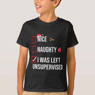 Schöne Unartige Allein Gelassen Lustig Weihnachten T-Shirt