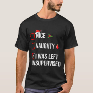 Schöne Unartige Allein Gelassen Lustige Weihnachte T-Shirt