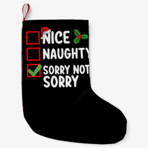 Schöne Unartige Entschuldigung Kein Weihnachtslist Kleiner Weihnachtsstrumpf