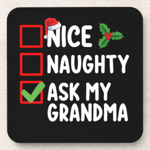 Schöne Unartige Frag Meine Oma Weihnachtsliste Fam Getränkeuntersetzer
