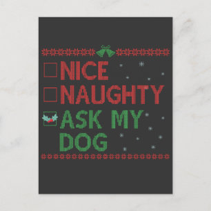 Schöne Unartige Frag meinen Hund Lustiges Haustier Postkarte