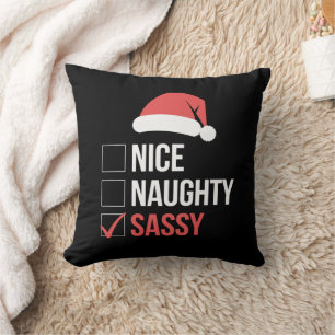 Schöne unartige freche Weihnachtsliste  Kissen