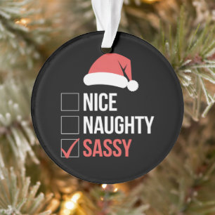 Schöne unartige freche Weihnachtsliste Ornament