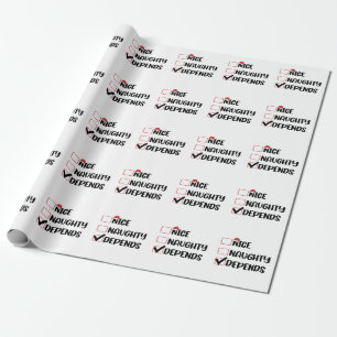 Schöne Unartige Hängt von Weihnachtsmann-Weihnacht Geschenkpapier