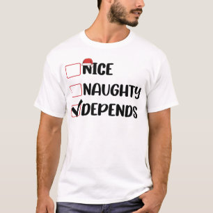 Schöne Unartige Hängt von Weihnachtsmann Weihnacht T-Shirt
