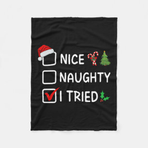 Schöne Unartige Ich Habe Es Versucht Weihnachtslis Fleecedecke
