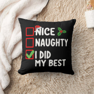 Schöne Unartige Ich Habe Meine Beste Weihnachtslis Kissen