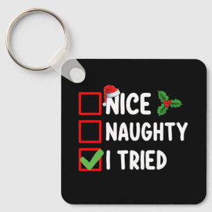 Schöne Unartige Ich Habe Santa Weihnachtsliste Url Schlüsselanhänger
