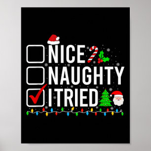 Schöne Unartige Ich Habe Versucht Familie Xmas Pyj Poster