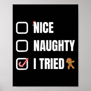 Schöne Unartige Ich Habe Versucht, Santas Unartige Poster