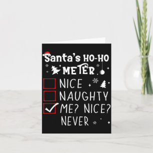 Schöne Unartige Ich_ Schön_ Niemals_ Weihnachtslis Karte