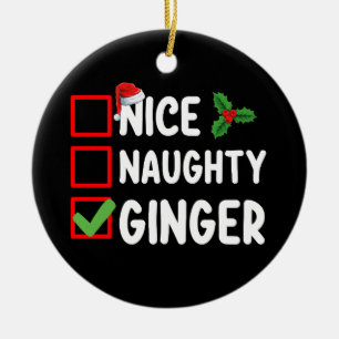 Schöne Unartige Ingwer Weihnachtsliste Familie Url Keramik Ornament