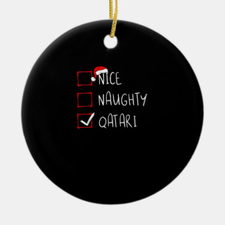Schöne unartige katarische Weihnachtsvermächtnis Keramik Ornament
