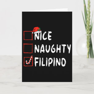 Schöne unartige philippinische Weihnachten Philipp Karte