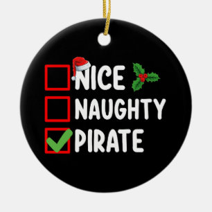Schöne unartige Piratenfamilie passende Weihnachts Keramik Ornament