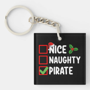 Schöne unartige Piratenfamilie passende Weihnachts Schlüsselanhänger