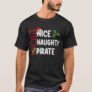 Schöne unartige Piratenfamilie passende Weihnachts T-Shirt