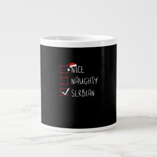 Schöne unartige serbische Weihnachtsvermächtnis Jumbo-Tasse