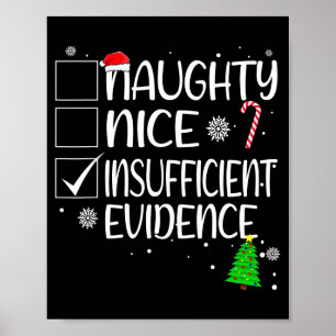 Schöne Unartige Unzureichende Beweise Weihnachten  Poster