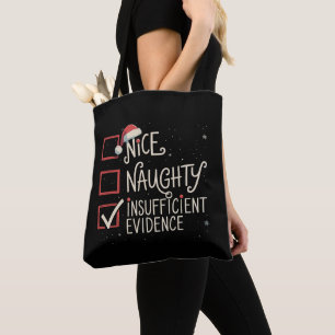 Schöne Unartige Unzureichende Beweise Weihnachten Tasche