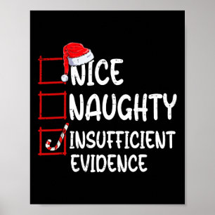 Schöne Unartige Unzureichende Beweise Weihnachtsli Poster
