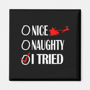 Schöne unartige Weihnachts-Shirt, die ich lustig g Magnet