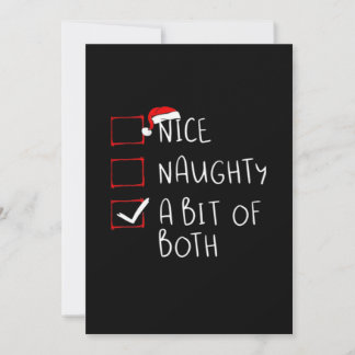 Schöne Unartige Weihnachtsmannmütze Humor Stimmung Feiertagskarte