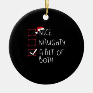 Schöne Unartige Weihnachtsmannmütze Humor Stimmung Keramik Ornament