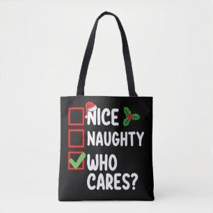 Schöne Unartige Wen Kümmert Weihnachtsliste Famili Tasche