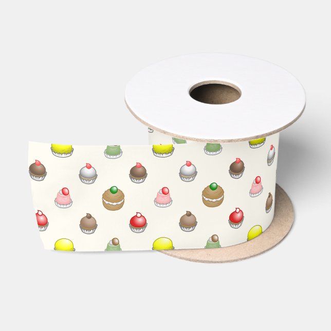Schöne und bunte Kuchen Satinband (Spule)