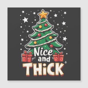 Schöne und dick Funny Weihnachtsbaum Xmas Magnetkarte