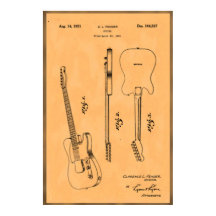 Schöne und einzigartige elektrische Gitarre Patent