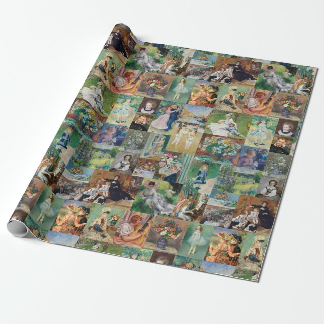 Schöne und elegante Bilder der Renoir Geschenkpapier (Ungerollt)