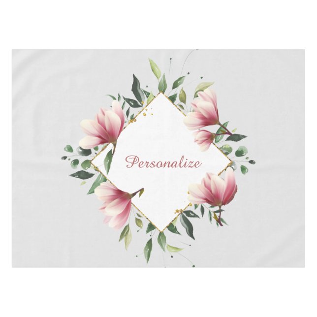 Schöne und elegante Blumenstrasse Personalisiert Tischdecke (Vorderseite (Horizontal))