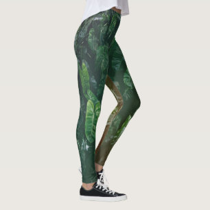 Schöne und elegante tropische Blätter  Leggings