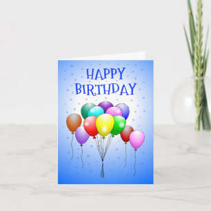 Schöne und farbenfrohe Luftballons Karte