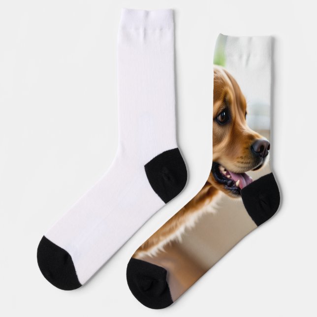 Schöne und hübsche Hundedesign auf Socken (Linkes Detail)