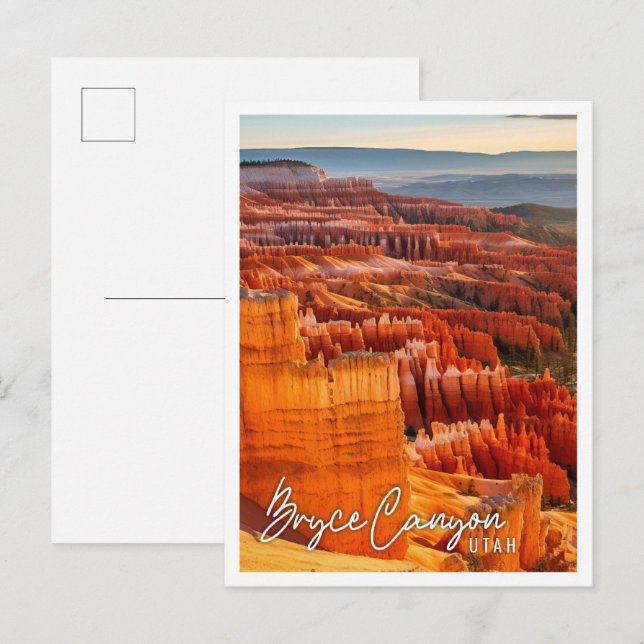 Schöne und landschaftliche Sicht auf Bryce Canyon  Postkarte (Vorne/Hinten)