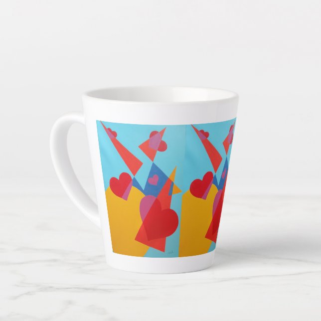 Schöne und lebendige Farben! Latte-Mug Milchtasse (Linke Ecke)