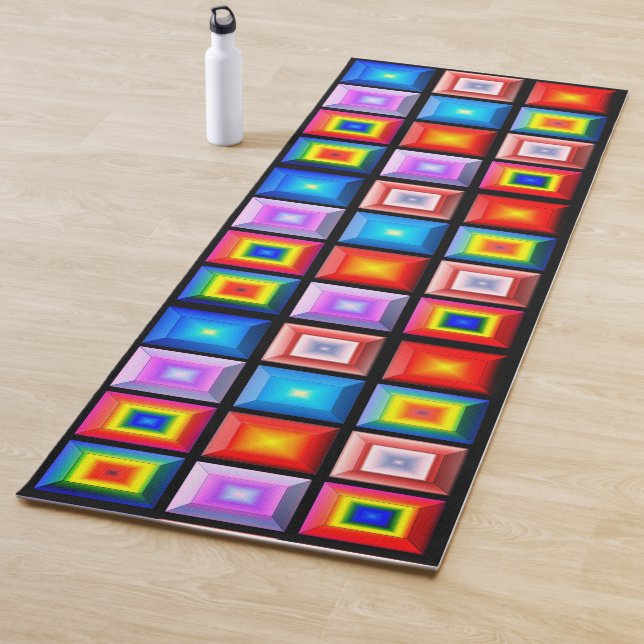 Schöne und mehrfarbige geometrische Abstrakte Kuns Yogamatte (Beispiel)