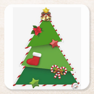 SCHÖNE UND NIEDLICHE CHRISTMAS BAUM UNTERSETZER